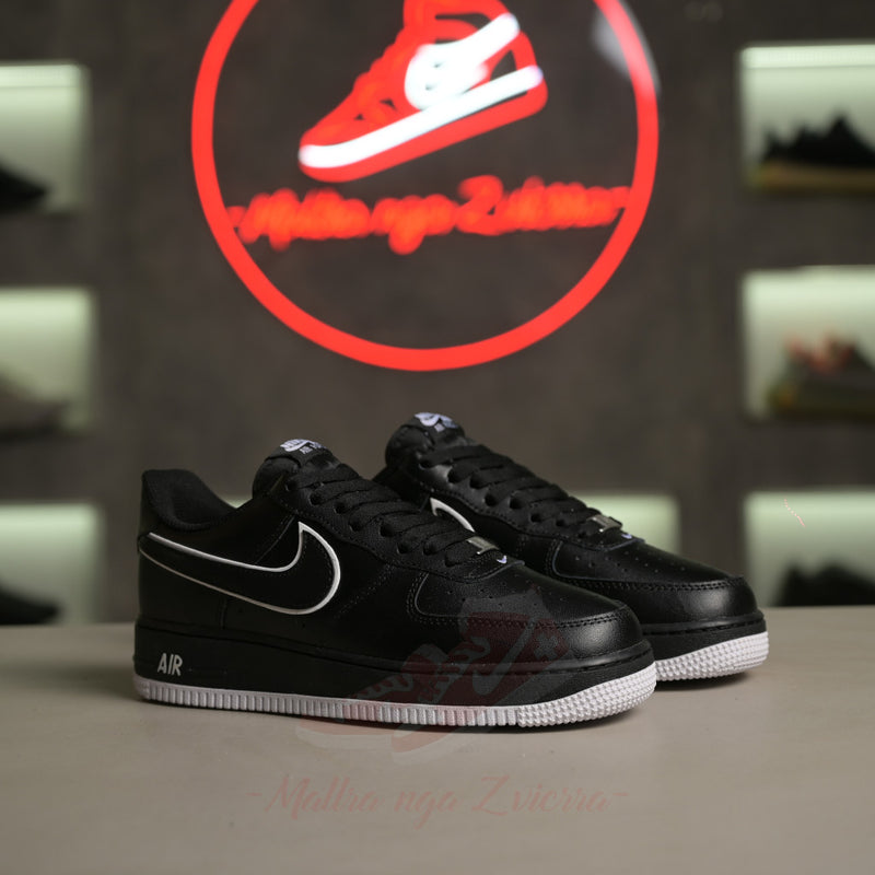 Nike Air Force 1 Low Black White Outline