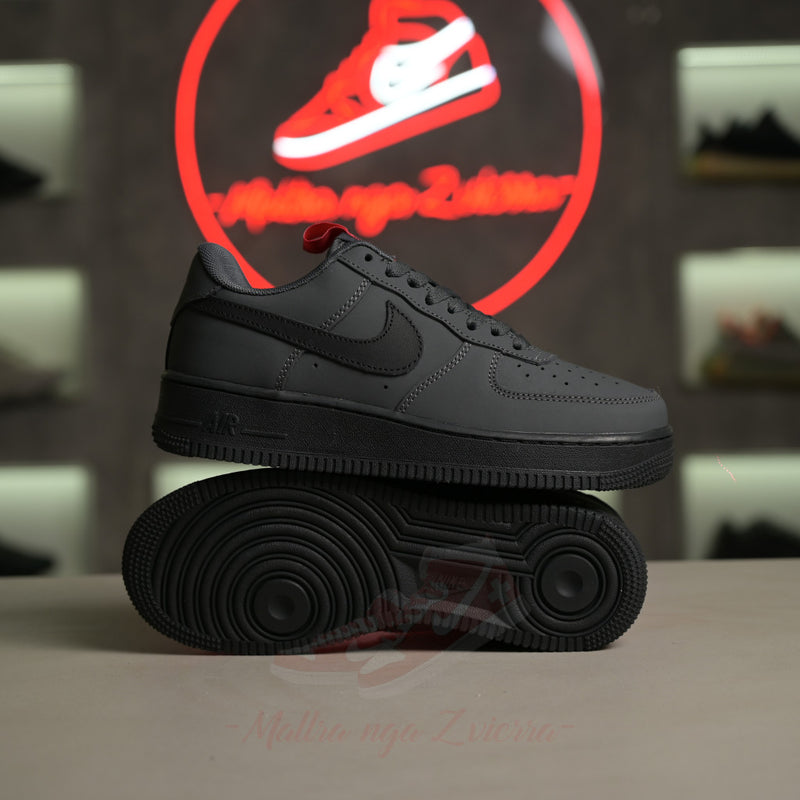 Nike Air Force 1 Low Gri i Errët i Zi i Kuq