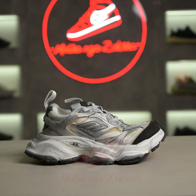 balenciaga cargo distressed silver