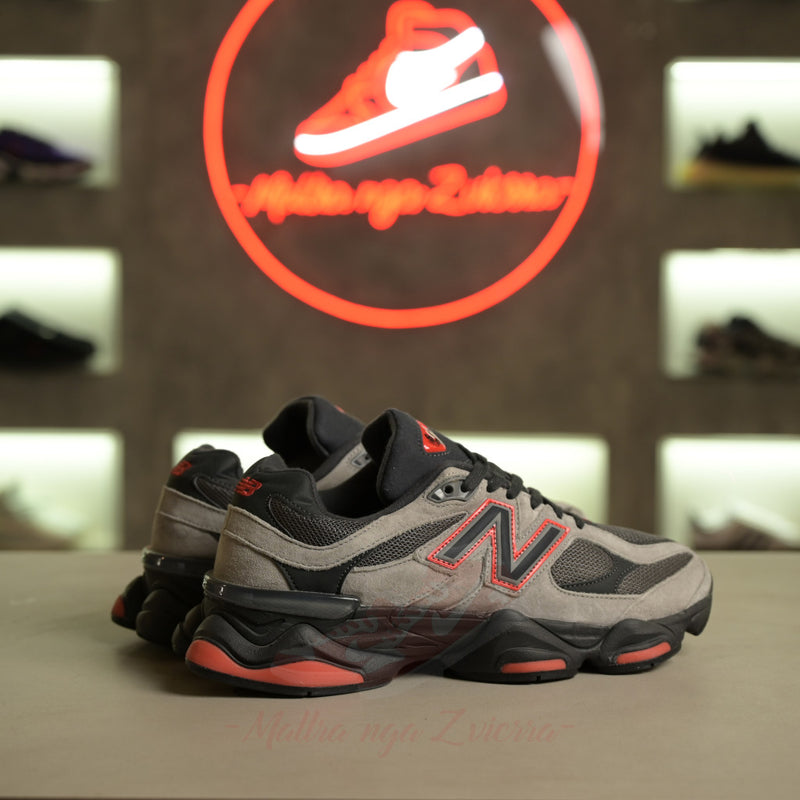New Balance 9060 Gri e Zezë e Kuqe